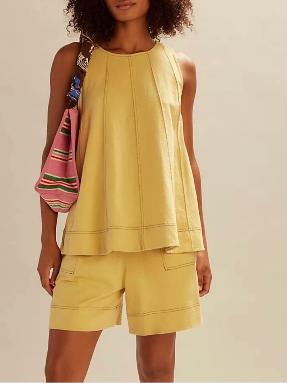 FREE PEOPLE Beach free-est Strada Set (2) Piece Color Pampas Size Large NWT